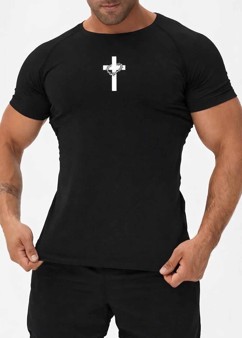 Compression Workout Shirt (Cross Graphic)