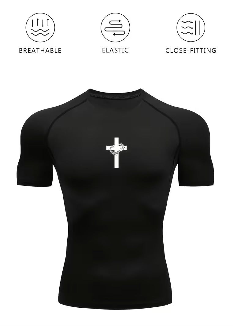 Compression Workout Shirt (Cross Graphic)